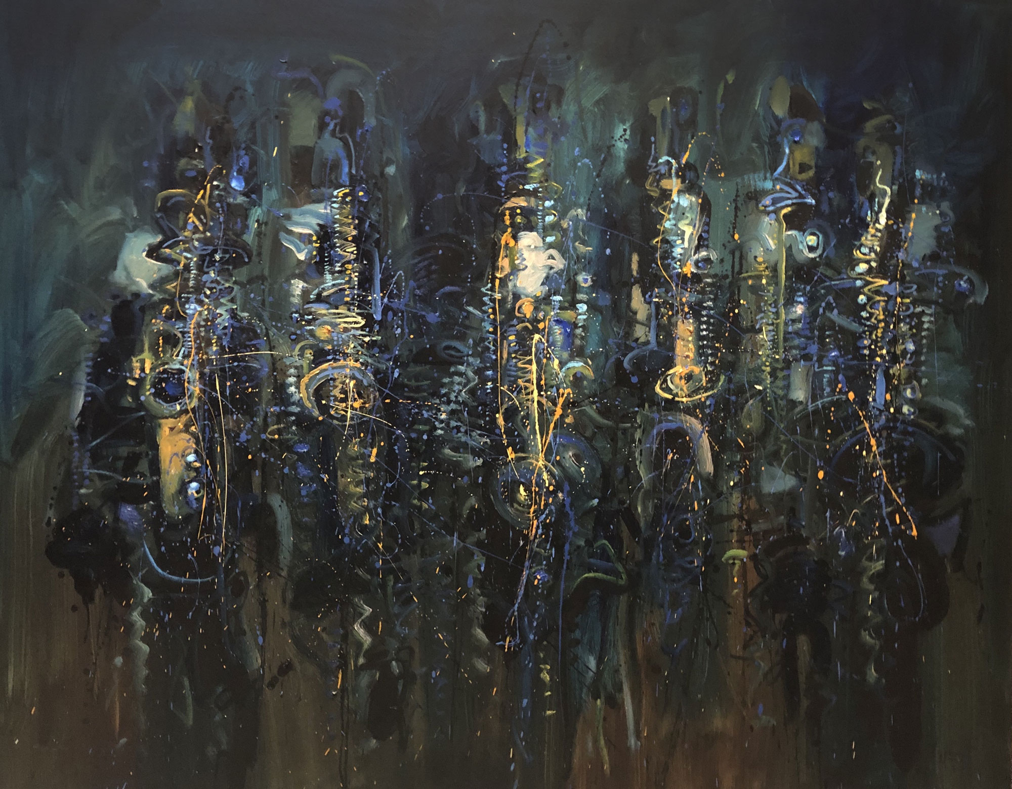 004-Los-saxofones-de-Rembrandt-II-2019-oleo-sobre-tela-de-120-x-150-cm