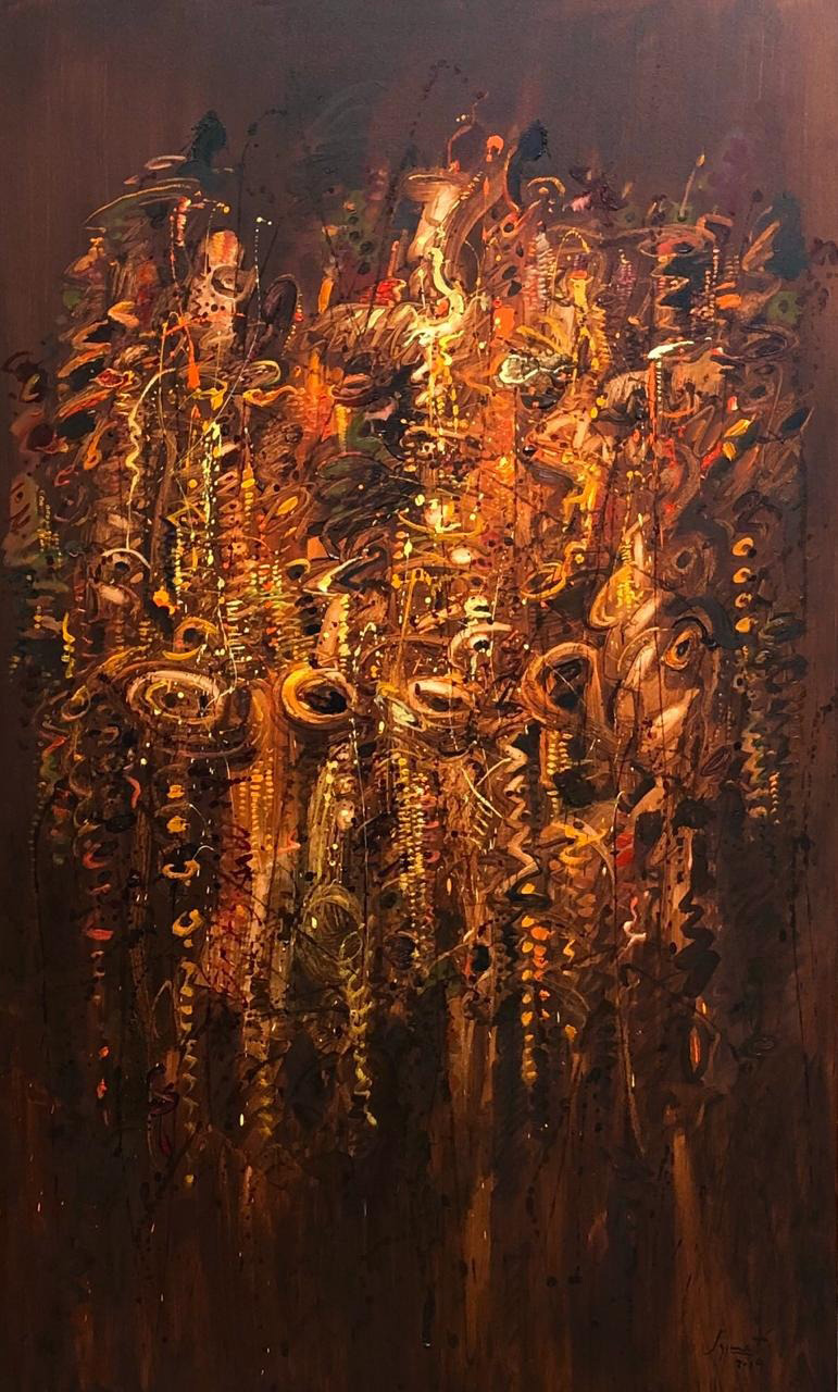 008-Los-saxofonoes-de-Rembrandt-VI-2019-oleo-sobre-tela-de-150-x-90-cm