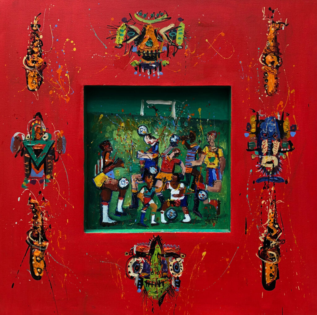 Torear pintando y goles de pintura jazzamoart